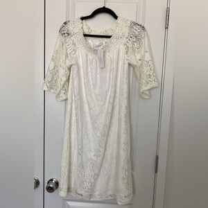 NWT WHITE off the shoulder dress